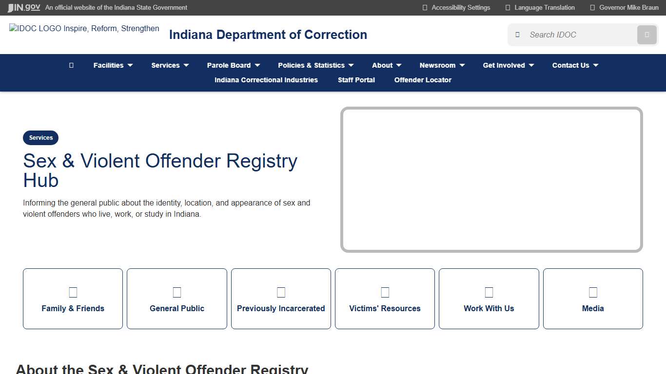IDOC: Sex & Violent Offender Registry